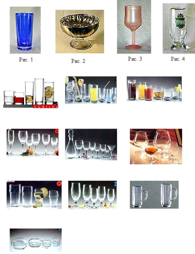 Анализ ассортимента и потребительских свойств стеклянной посуды